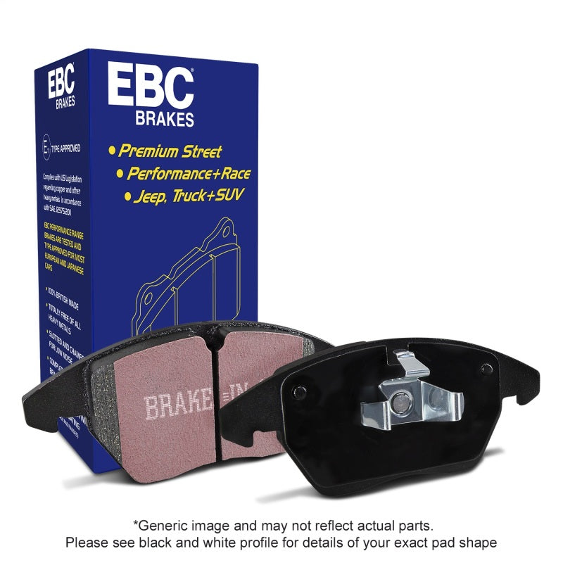 EBC 16-18 Honda Civic Yellowstuff Rear Brake Pads - DP42301R for 2016-2025 Honda Civic - front view