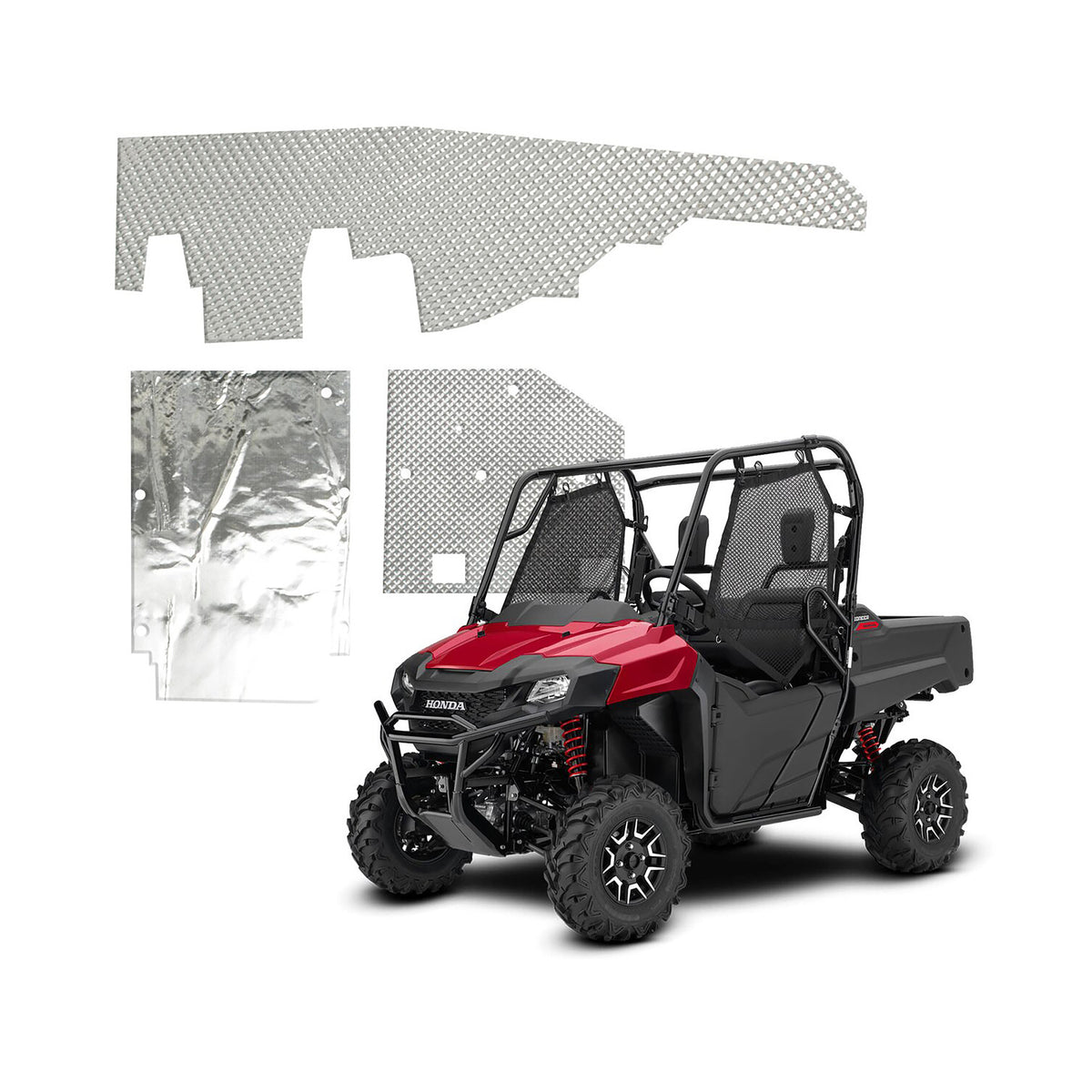 DEI 14-20 Honda Pioneer 700 Heat Shield Kit - 902110 for 2014-2021 Honda SXS700M2 Pioneer 700 - front view