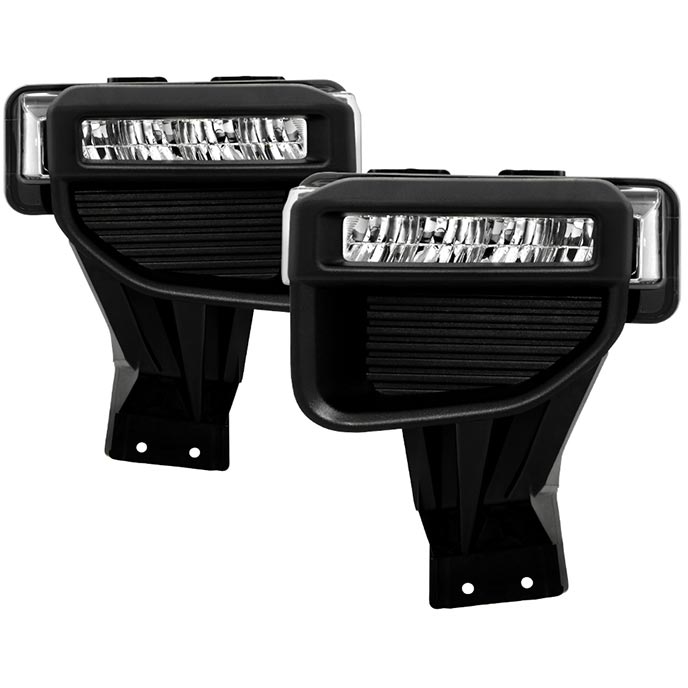 Spyder 20-22 Ford F250/F350 Super Duty OEM Full LED Fog Lights W/ Switch - Clear - 9051135