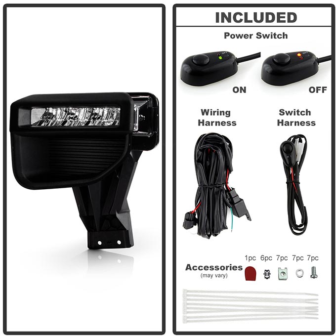 Spyder 20-22 Ford F250/F350 Super Duty OEM Full LED Fog Lights W/ Switch - Clear - 9051135