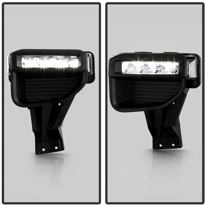 Spyder 20-22 Ford F250/F350 Super Duty OEM Full LED Fog Lights W/ Switch - Clear - 9051135