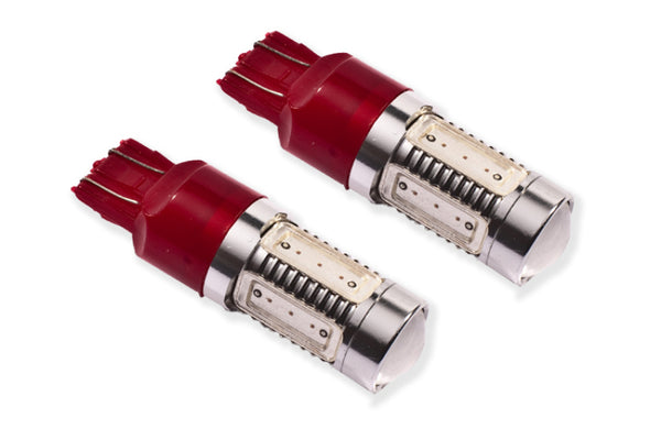 Diode Dynamics 7443 LED Bulb HP11 LED - Red (Pair) - DD0108P for 2004-2011 Mazda RX 8 - front view