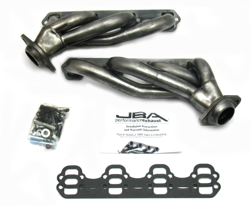 JBA 86-93 Ford Mustang 5.0L SBF 1-5/8in Primary Raw 409SS Cat4Ward Header - 1624S-2