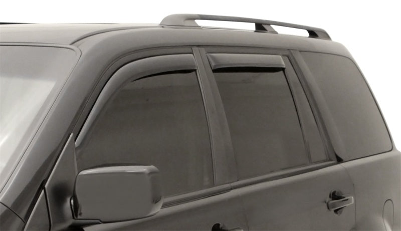 AVS 03-08 Honda Pilot Ventvisor In-Channel Front &amp; Rear Window Deflectors 4pc - Smoke - 194744