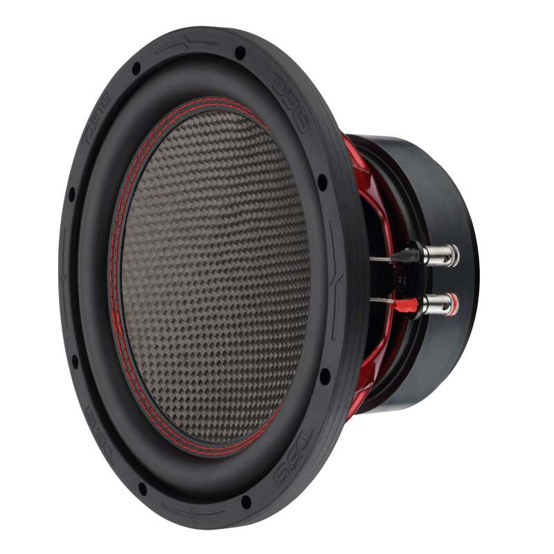 DS18 10in 600 Watts RMS 4ohm DVC Carbon Fiber Dust Cap - GEN-X104DCF - close-up view