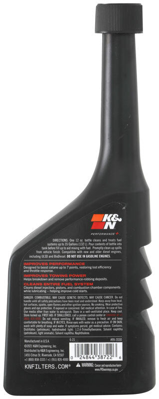 K&N Diesel Cetane Booster - 12oz - 99-2030 by K&N Engineering - angle view