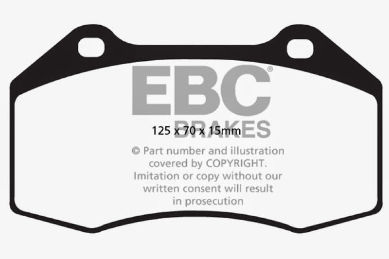 EBC 14+ Alfa Romeo 4C 1.75 Turbo Redstuff Front Brake Pads - DP32021/2C