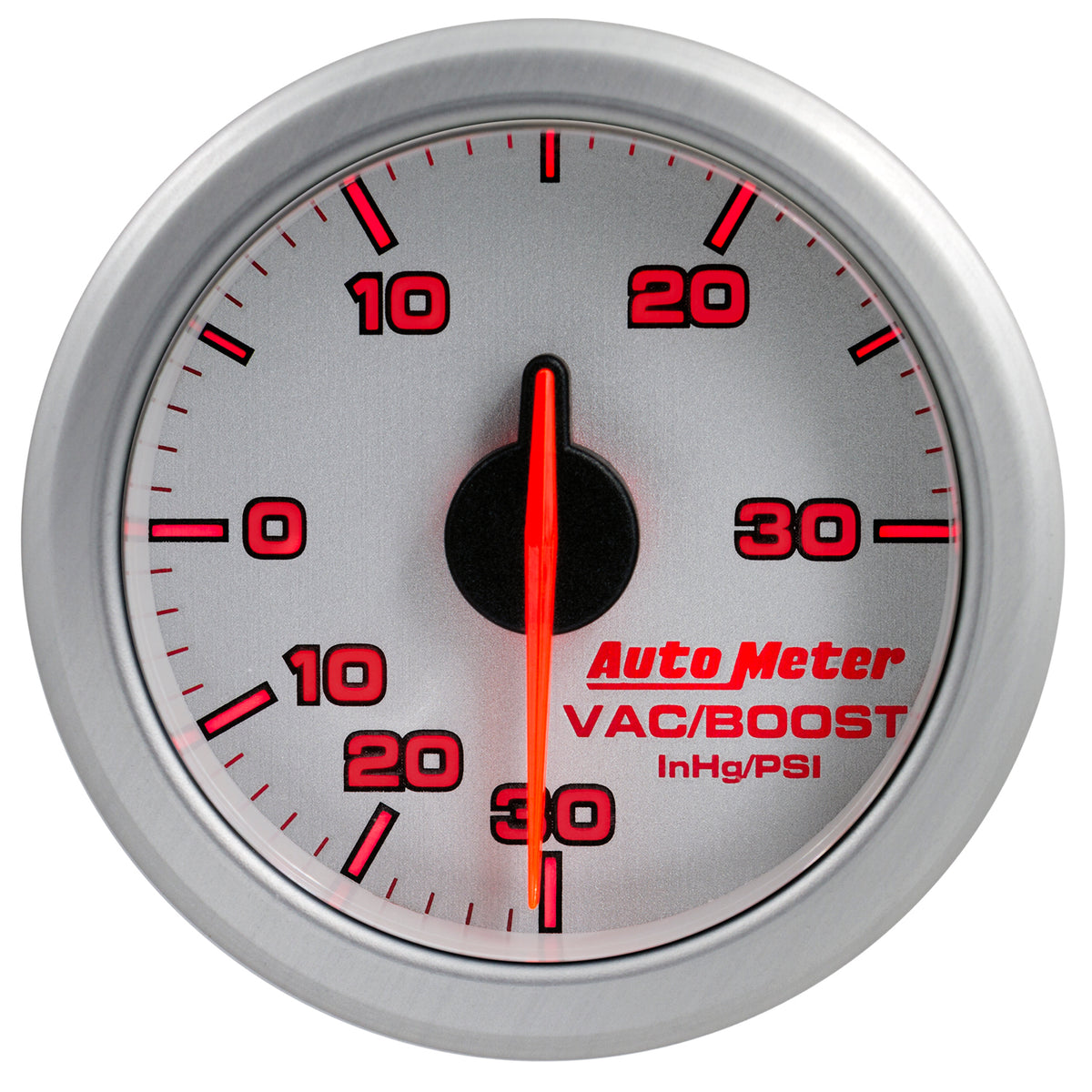 Autometer Airdrive 2-1/6in Boost/Vac Gauge 30in HG/30 PSI - Silver - 9159-UL