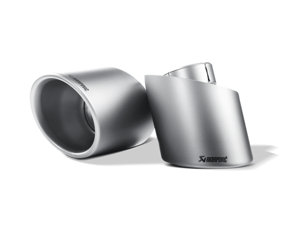 Akrapovic 09-16 Volkswagen Scirocco R Tail Pipe Set (Titanium) - TP-T/S/2 by Akrapovic - front view