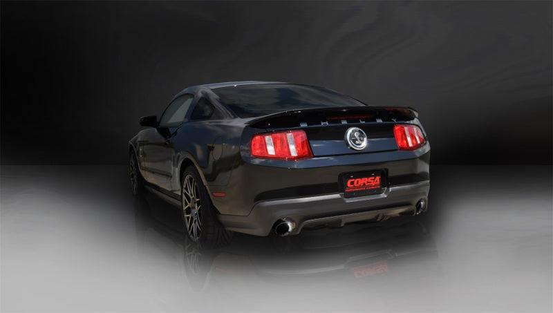 Corsa 2011-2012 Ford Mustang Shelby GT500 5.4L V8 Sport Axle-Back Exhaust w/ Black Tips - 14320BLK