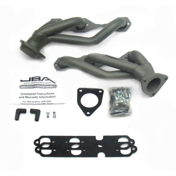 JBA 03-13 GM Truck 4.3L V6 1-1/2in Primary Ti Ctd Cat4Ward Header - 1842S-9JT for 2003-2013 Chevrolet Silverado 1500 - front 