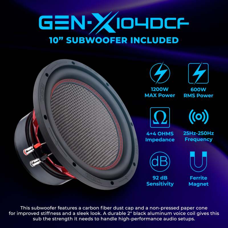 DS18 RZR Pro 20-24 Under Dashboard Subwoofer Enclosure 1 x GEN-X104DCF Included IP65 OEM Fit - RZR-PROFSUB10LD - additional view 5