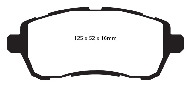 EBC 10+ Ford Fiesta 1.6 (FOR NON-ST/NON-TURBO) Greenstuff Front Brake Pads - DP22002