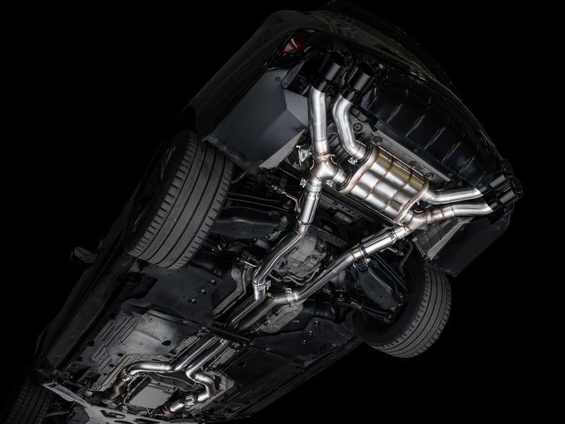 AWE Tuning 2021+ Cadillac CT4-V Blackwing SwitchPath Exhaust - Diamond Black Tips - 3025-43436