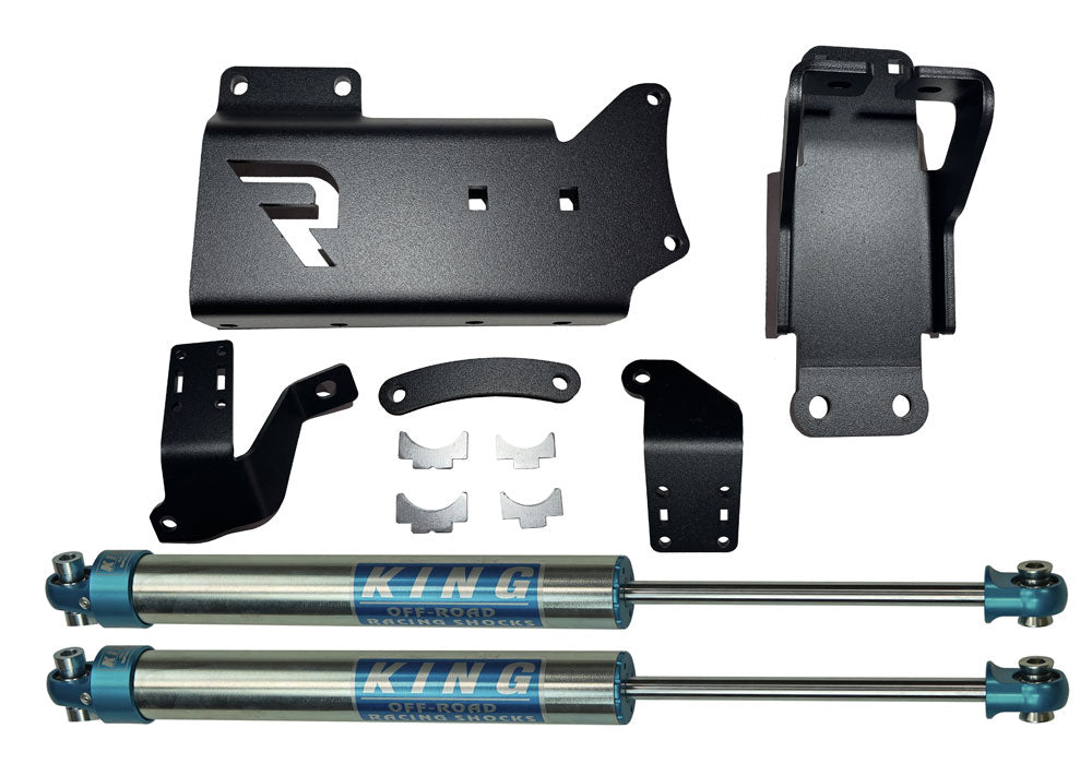 Superlift 14-25 Ram 2500/13-25 Ram 3500 (w/King Cylinders) Dual Steering Stabilizer Kit - 92770-1 - front view