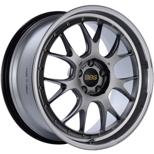 BBS LM-R 20x9.5 5x114.3 ET40 CB66 Diamond Black Center Diamond Cut Lip Wheel - LM329DBPK by BBS