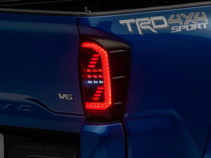 Raxiom 16-23 Toyota Tacoma LED Tail Lights- Black Housing- Clear Lens - TT15696 - close-up view