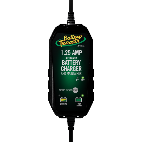 Battery Tender 6V 12V 1.25AMP Selectable Battery Charger - 022-0211-DL-WH by Battery Tender