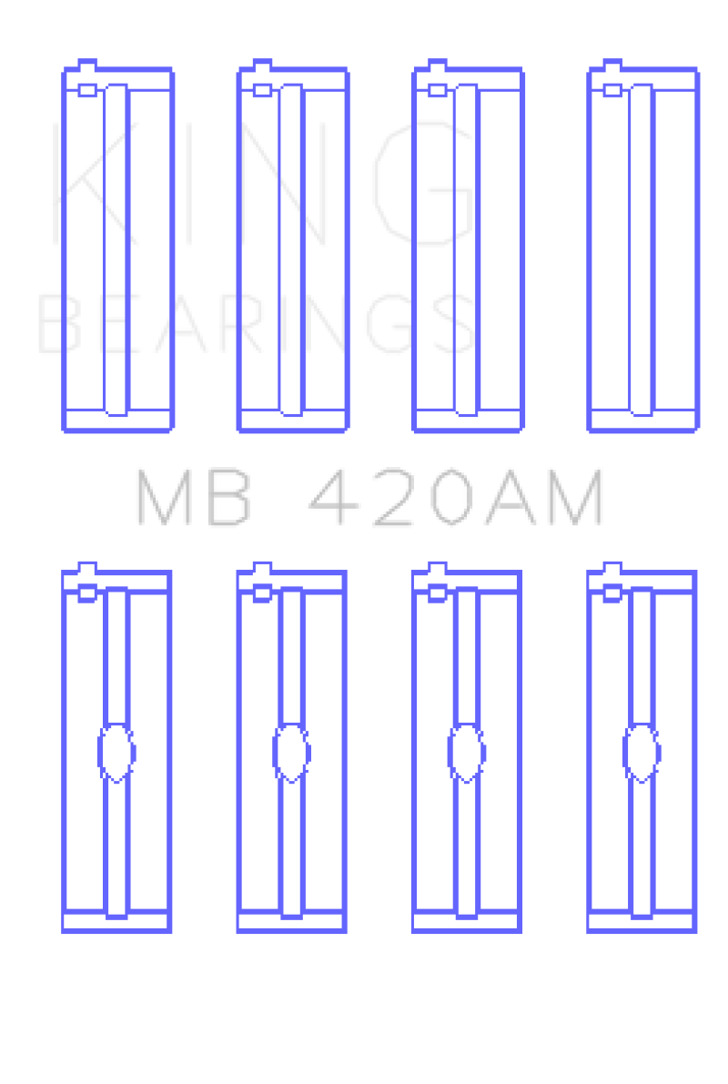 King Ford Zephyr V6 (Size +0.10) Main Bearing Set - MB420AM010