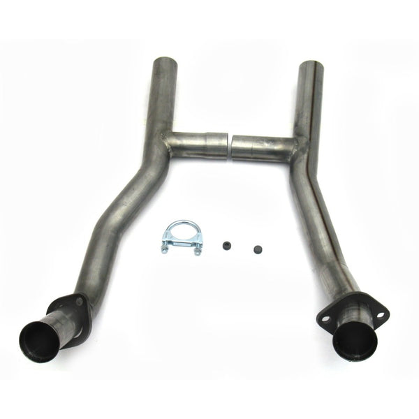 JBA 65-73 Ford Mustang 260-302 w/AOD Trans 409SS H-Pipe - 1652SH for 1964-1973 Ford Mustang - front view