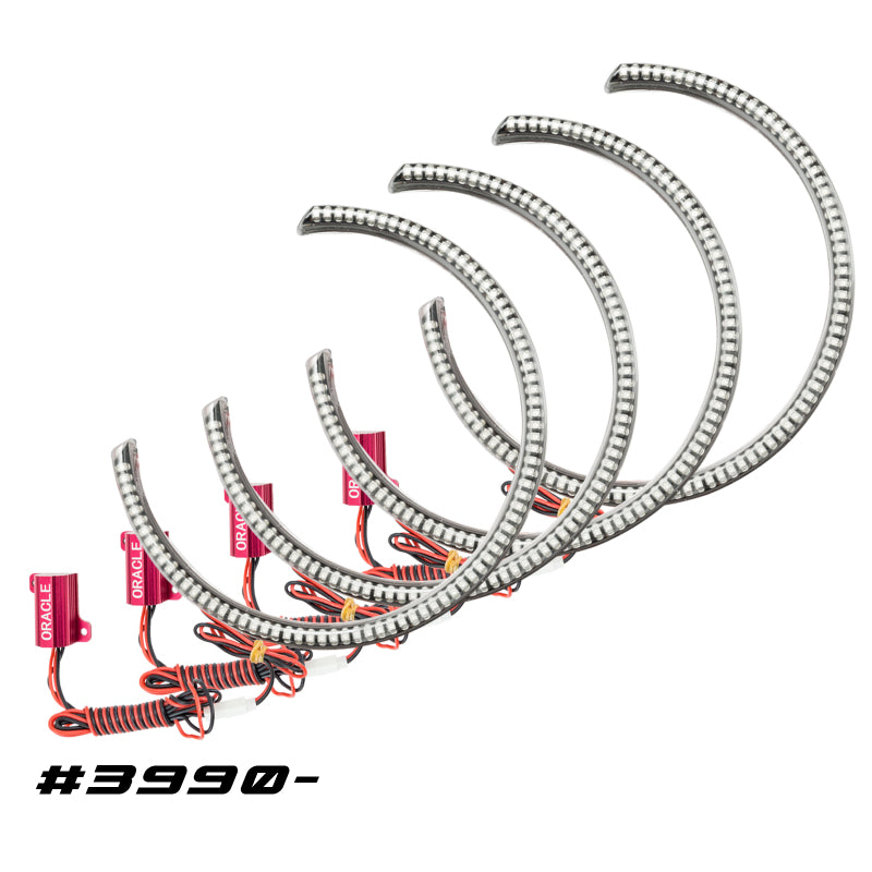 Oracle 15-21 Dodge Challenger LED Waterproof Halo Kit - Red SEE WARRANTY - 3990-003