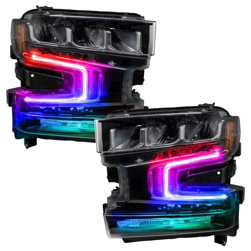 Oracle 19-21 Chevy Silverado 1500 RGB+W Headlight DRL Upgrade Kit - ColorSHIFT SEE WARRANTY - 1441-330