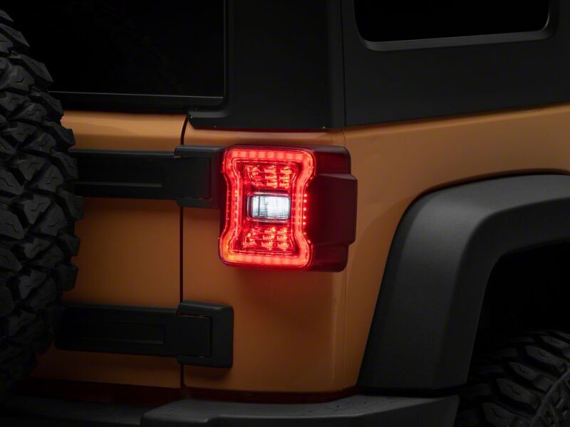 Raxiom 07-18 Jeep Wrangler JK LED Tail Lights- Clear Housing- Clear Lens - J178643 - close-up view 9