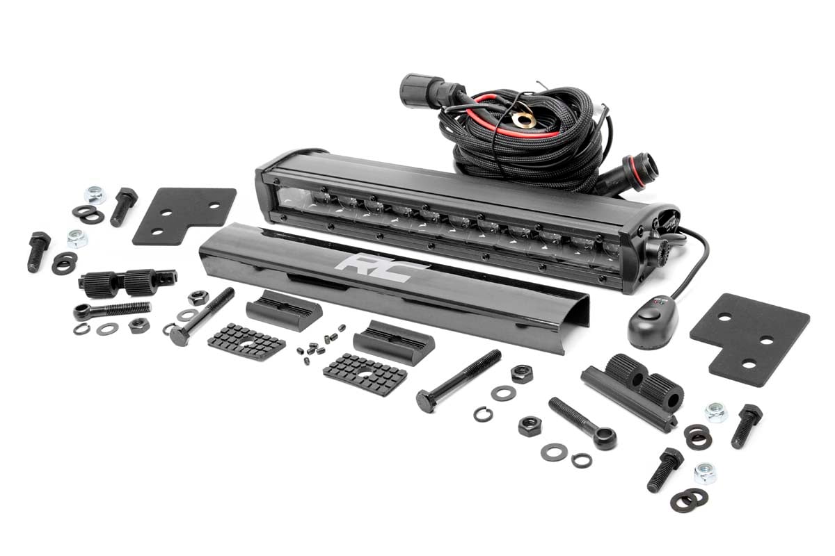 LED Light | Bumper Mount | 12&quot; Black Single Row | Polaris Ranger XP 1000/1000 Crew