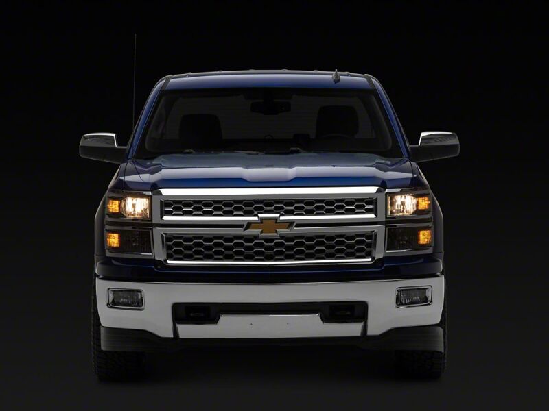Raxiom 14-15 Chevrolet Silverado 1500 OE Style Headlights/ Chrome Trim- Black - Clear Lens - S169259 - close-up view 6
