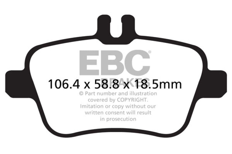 EBC 13+ Mercedes-Benz CLA250 2.0 Turbo Ultimax2 Rear Brake Pads - UD1646