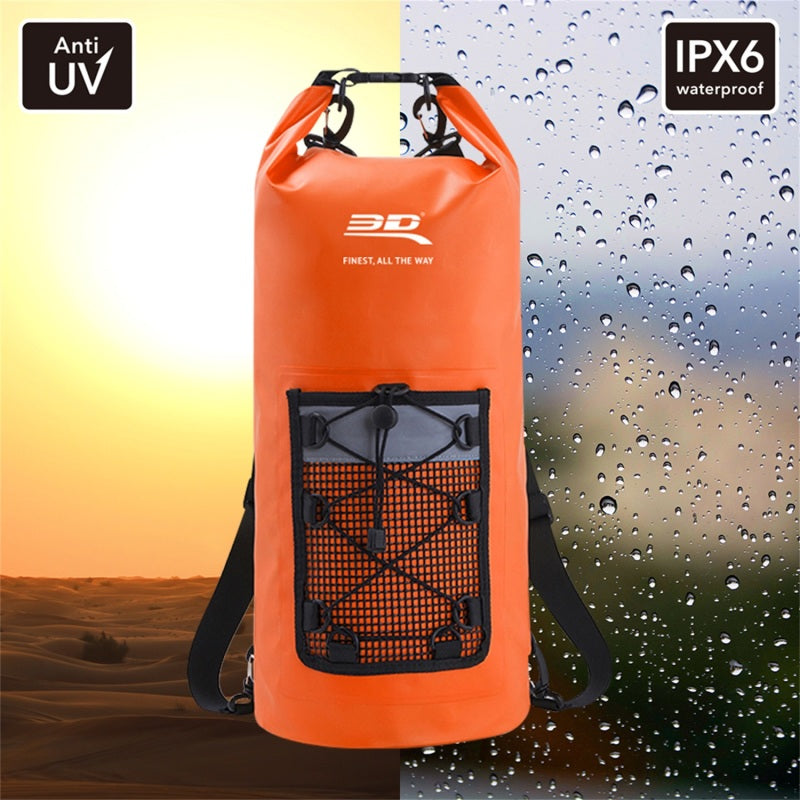 3D MAXpider Roll-Top Dry Bag Backpack - Orange - 6117-21