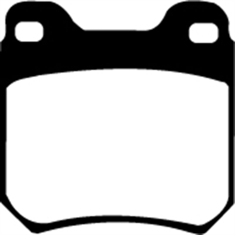 EBC 97-01 Cadillac Catera 3.0 Ultimax2 Rear Brake Pads - UD709 for 1997-2001 Cadillac Catera - installed view