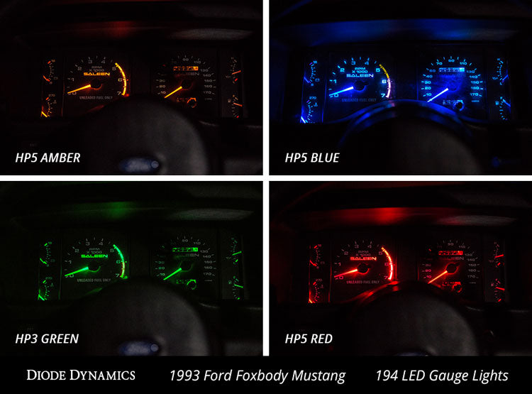 Diode Dynamics - Gauge Cluster LEDs for 1979-1993 Ford Mustang Fox Body (twelve) - DD0032TW