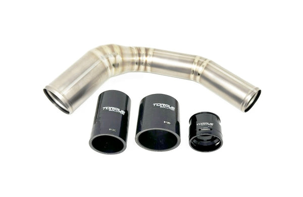 Torque Solution 2022+ Subaru WRX / 19-23 Subaru Ascent Titanium Top Mount Charge Pipe - Brushed - TS-SU-812 for 2022-2025 Sub