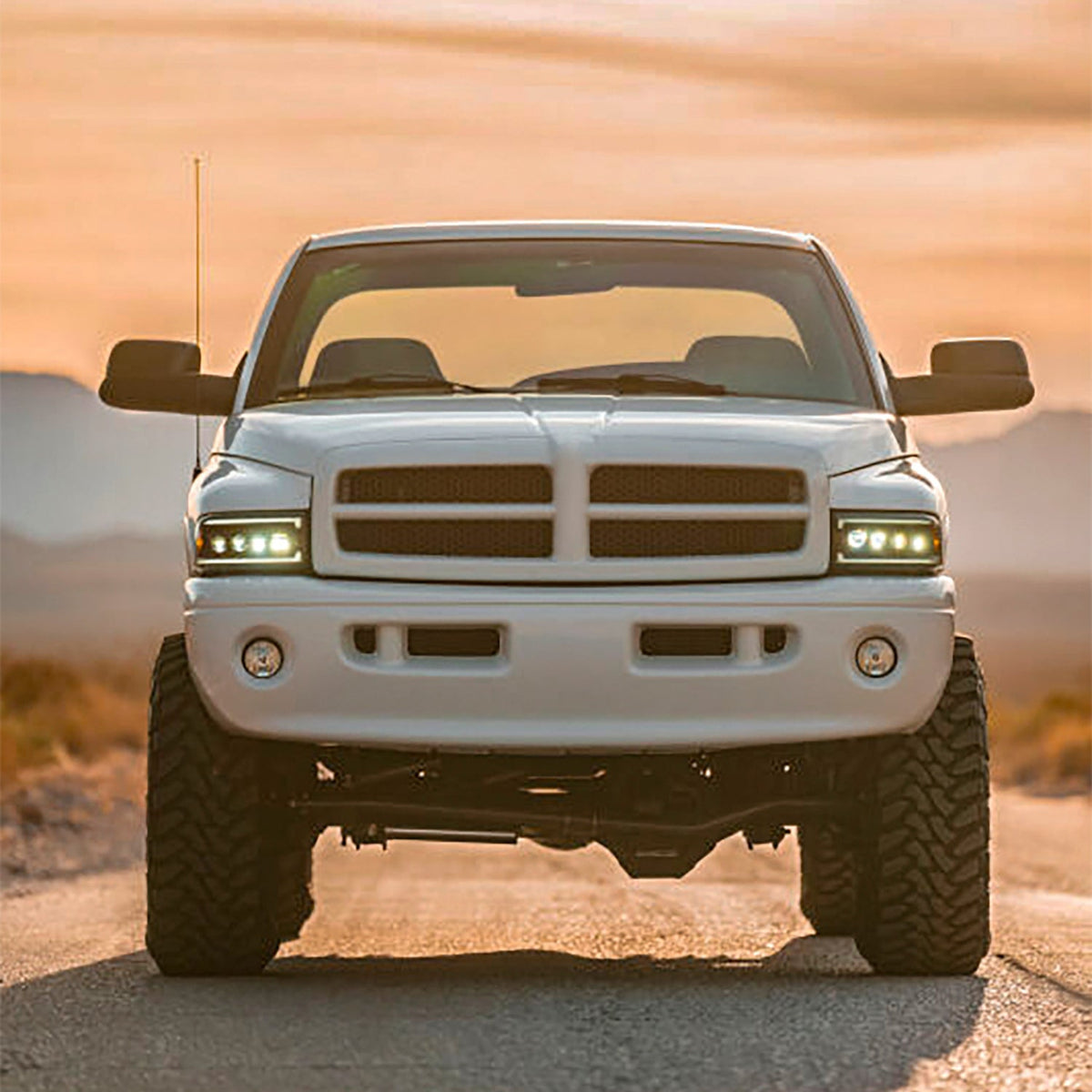 AlphaRex 94-01 Dodge Ram 1500 NOVA LED Headlights Chrome w/ Activ. Light Seq. Signal and SB DRL - 880351 for 1994-2001 Dodge 