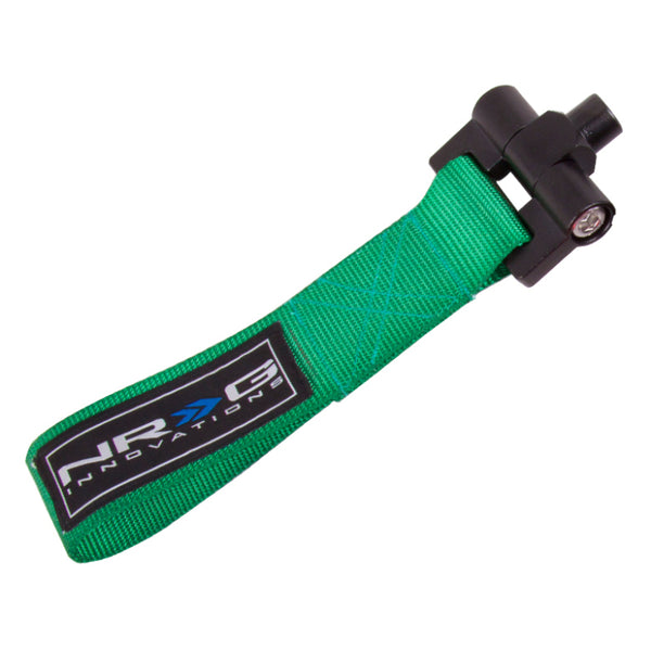 NRG Bolt-In Tow Strap Green - Lexus IS-250/350 06+ (5000lb. Limit) - TOW-125GN - front view