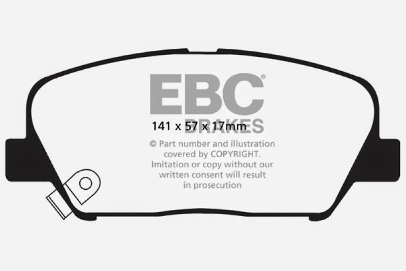 EBC 11-15 Kia Optima 2.0 Turbo Greenstuff Front Brake Pads - DP21856