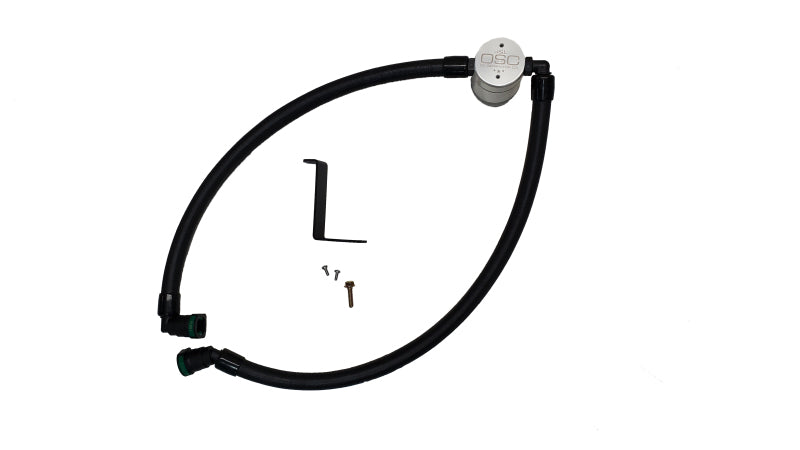 J&L 24-26 Ford Mustang EcoBoost Driver Side Oil Separator 3.0 - Clear Anodized - 3095D-C