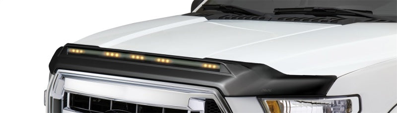 AVS 2019 Dodge Ram 1500 Aeroskin Low Profile Hood Shield w/ Lights - Black - 753163