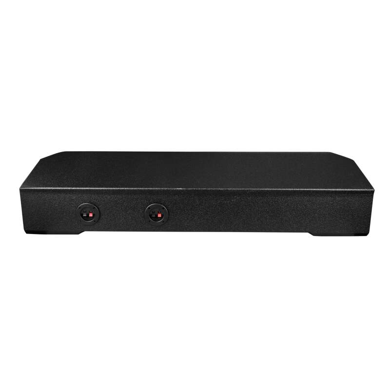 DS18 4 x 8in Forward Firing Underseat Ported Box Subwoofer Enclosure -Black Spray Liner Paint Finish - EBM-FFPGLAD-4X8 - side view