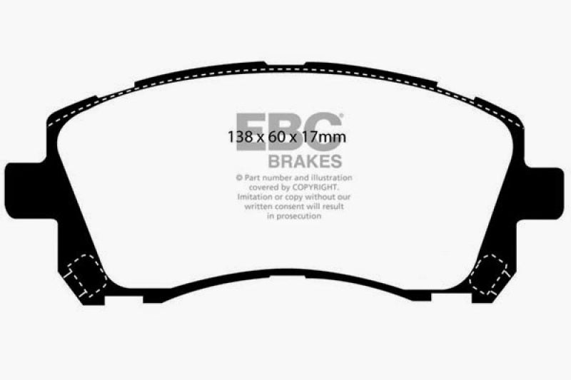 EBC 01-02 Subaru Impreza 2.0 Turbo WRX Bluestuff Front Brake Pads - DP51134NDX