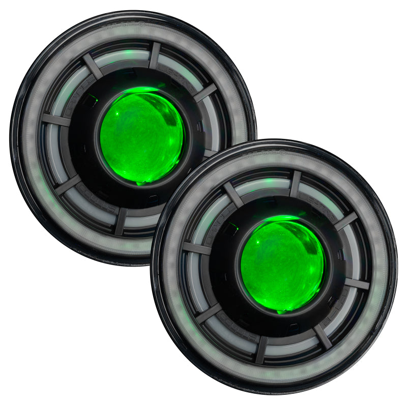 ORACLE Lighting 0718 Jeep Wrangler JK Oculus 7in ColorSHIFT BiLED Projector Headlights SEE WARRANTY - 5876-330