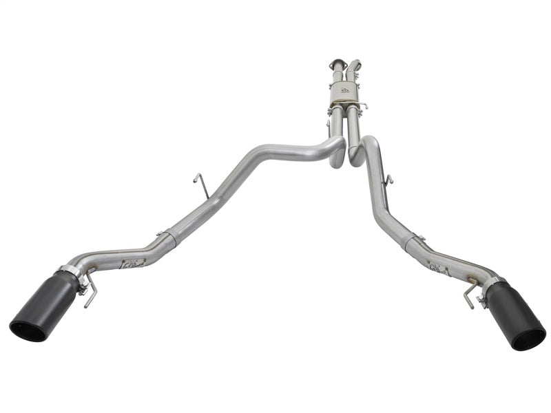 aFe MACHForce XP 3in 409-SS Exhaust Cat-Back 2017 Ford F-150 Raptor V6-3.5L (tt) w/ Black Tip - 49-43045-B