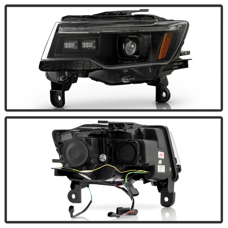 Spyder 14-21 Jeep Grand Cherokee Proj Headlights - Halogen Model Only - PRO-YD-JGC14HALSI-SBGR-BK - 5088949