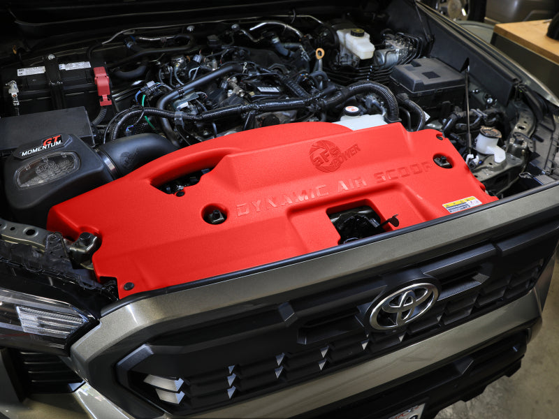 aFe POWER Red Edition Dynamic Air Scoop XL for Intake Kits 50-70119D and 50-70119R - 50-70119AR
