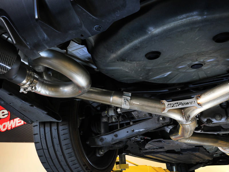aFe Subaru WRX/STi 15-21 H4-2.0/2.5L Takeda 3in to 2-1/2in Stainless Cat-Back Exhaust Crbn Fiber Tip - 49-36810-C