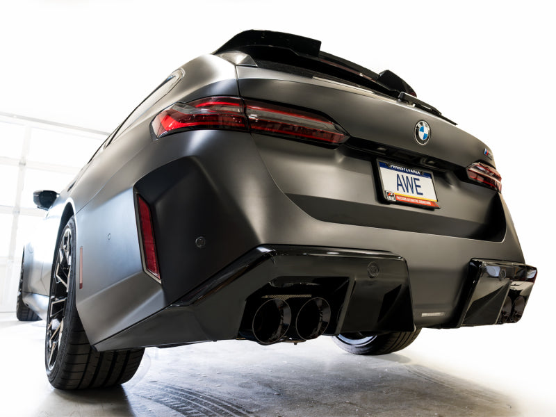 AWE BMW G90/G99 M5 Touring Edition Catback Exhaust - Diamond Black Tips - 3015-43790