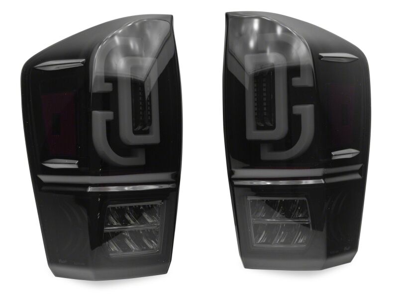 Raxiom 16-23 Toyota Tacoma XW Series Sequential LED Tail Lights- Black Housing/ Smoked Lens - TT30330 - side view
