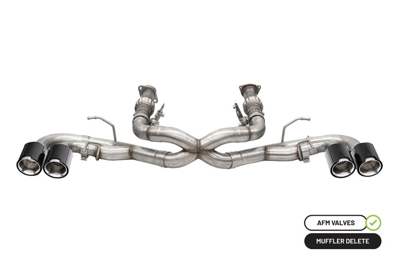 Corsa 20-24 Chevrolet Corvette C8 RWD 3in Xtreme Cat-Back Exhaust w/4.5in Carbon Fiber Polished Tips - 21102CF
