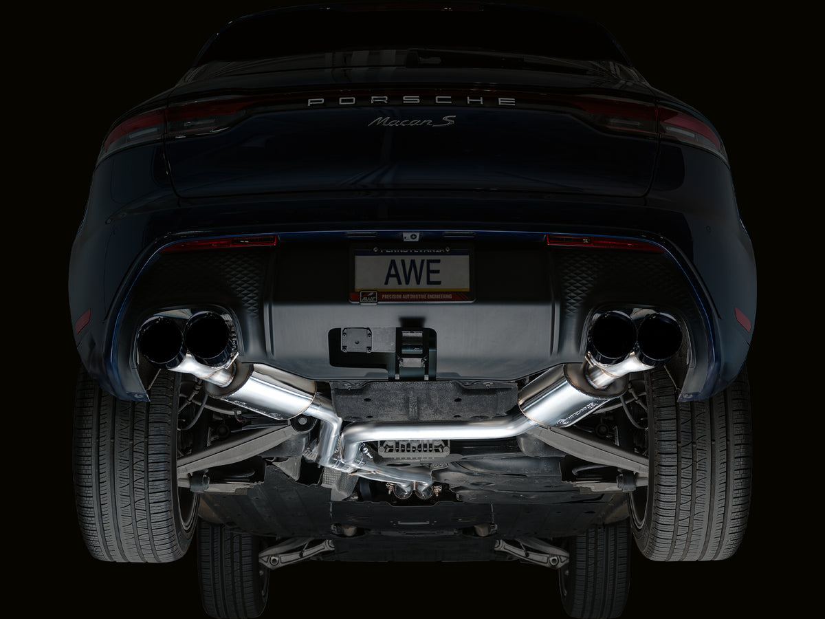 AWE Tuning 2022+ Porsche Macan 2.9TT Touring Edition Catback Exhaust w/ Diamond Black Tips - 3015-43952
